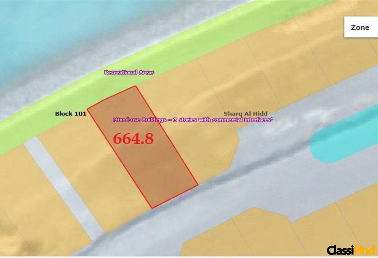 Freehold commercial B3* land sale 619.6m2 onward
