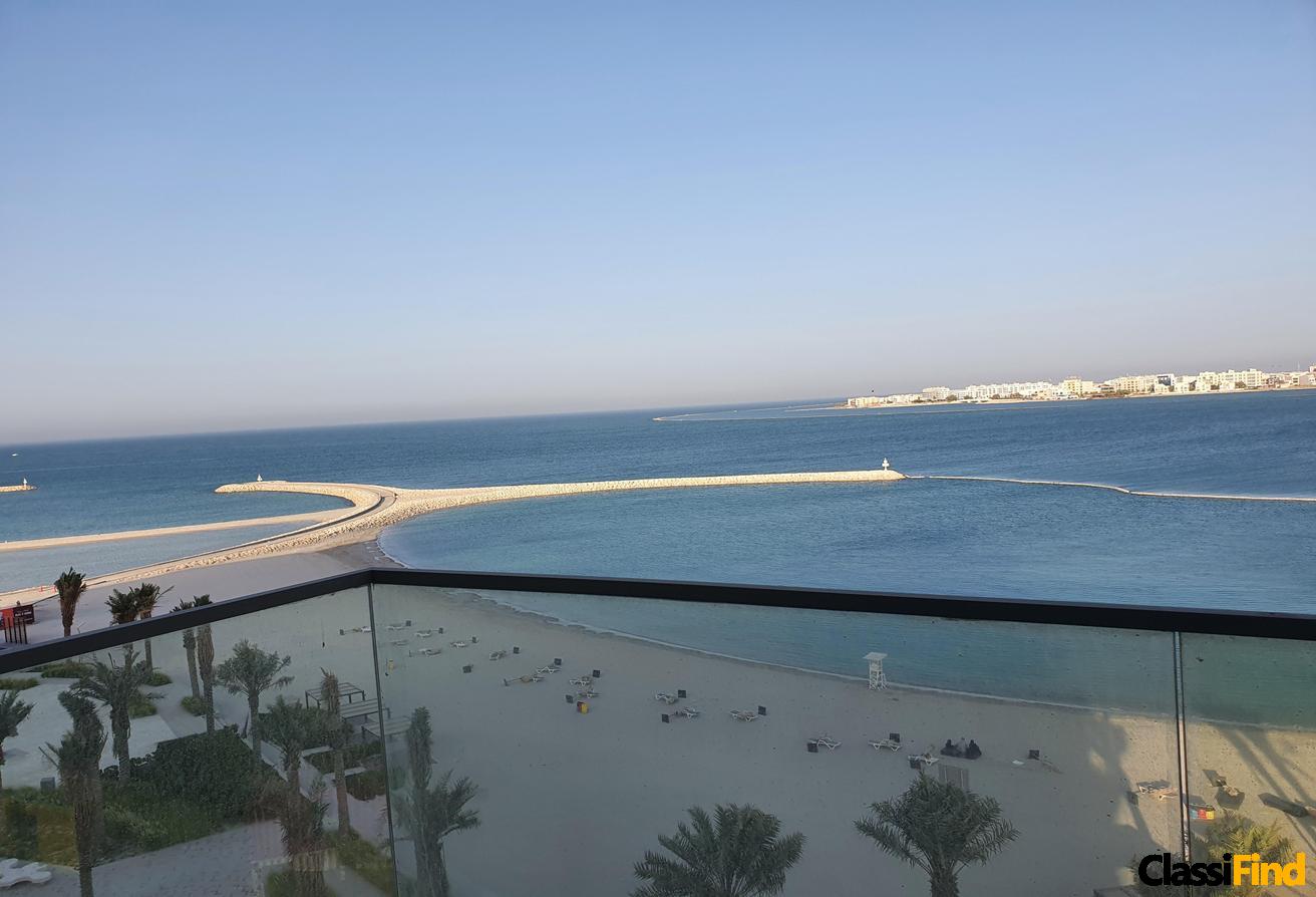شقة 3 غرف نوم شبه مفروشة مع شرفة وإطلالة على البحر – Marassi Shores