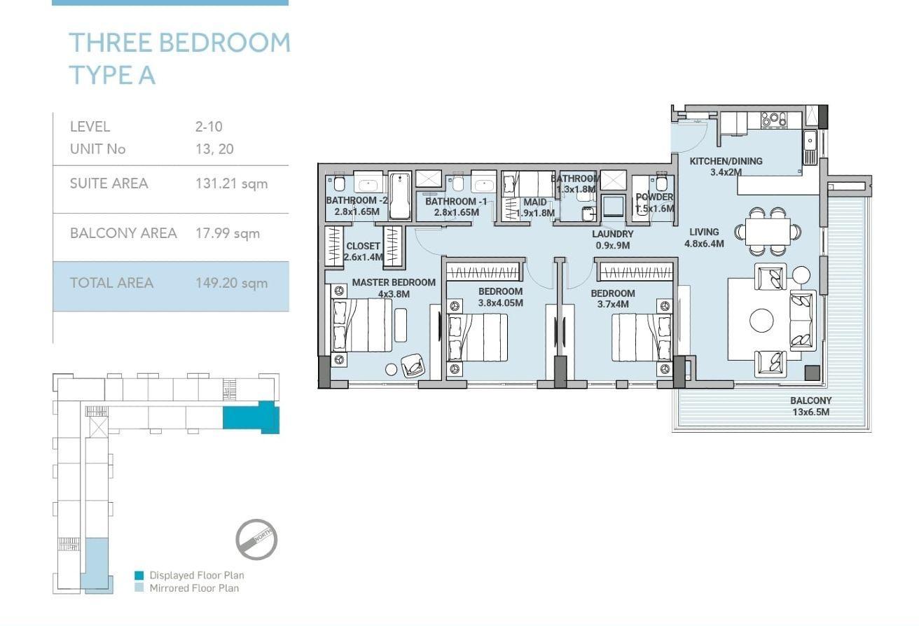 3br Directly Beach+ pool view-2years payment plan