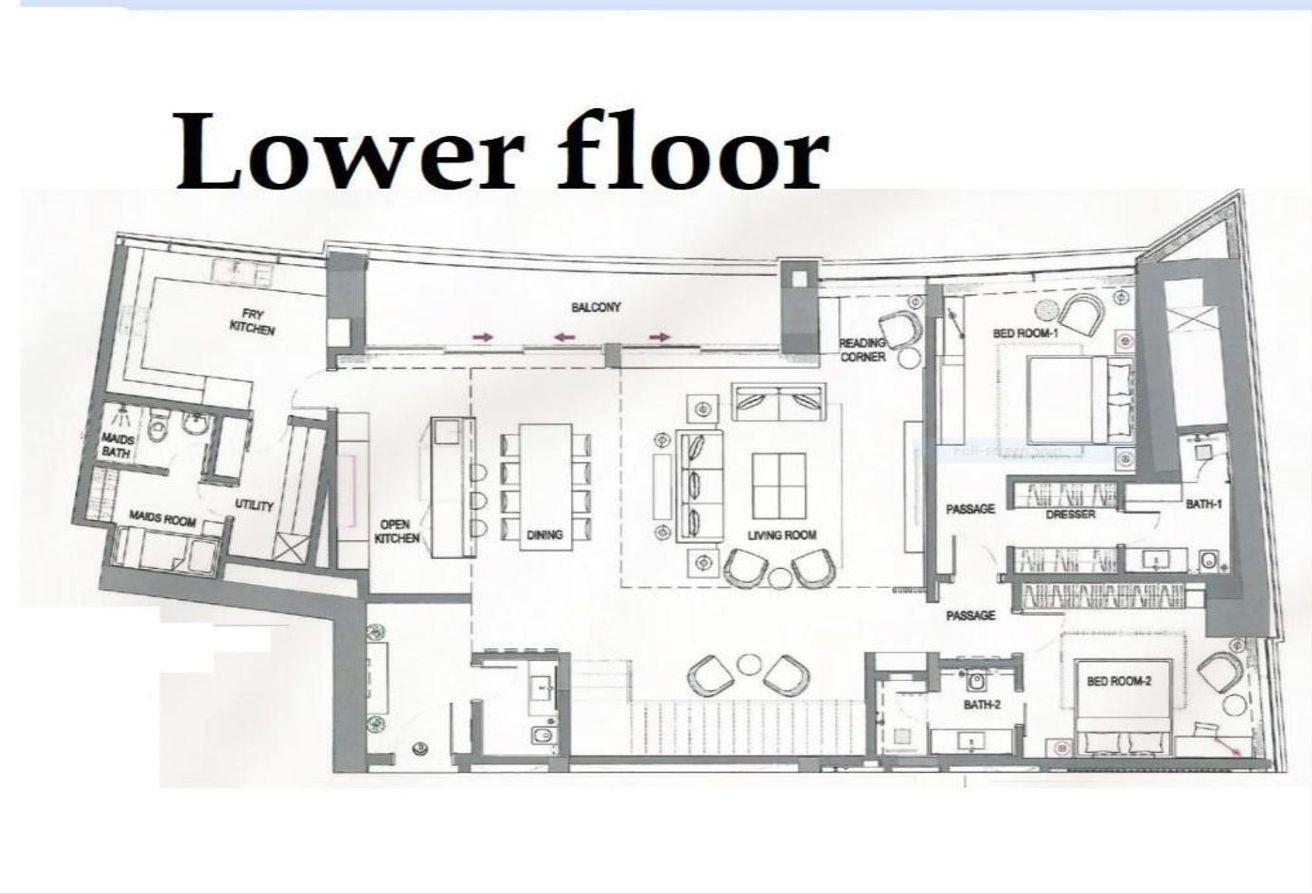 4 BR Furnished Apartment with Water View