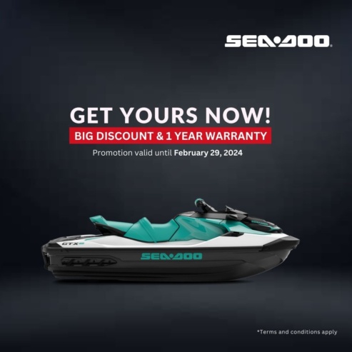 Don’t miss the big discount. Get your Sea-Doo Jetski today!