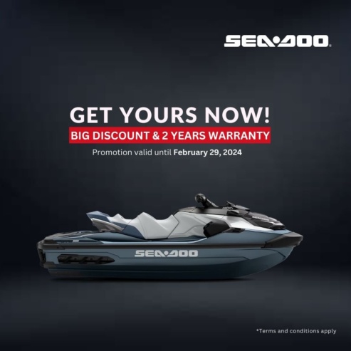 Don’t miss the big discount. Get your Sea-Doo Jetski today!