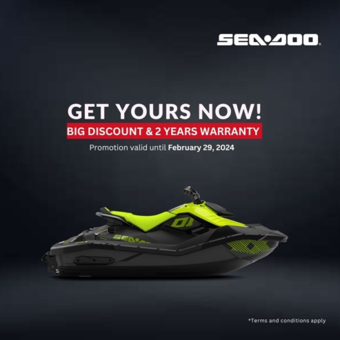 Don’t miss the big discount. Get your Sea-Doo Jetski today!