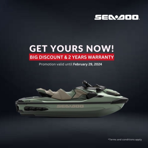 Don’t miss the big discount. Get your Sea-Doo Jetski today!