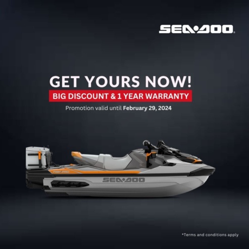 Don’t miss the big discount. Get your Sea-Doo Jetski today!