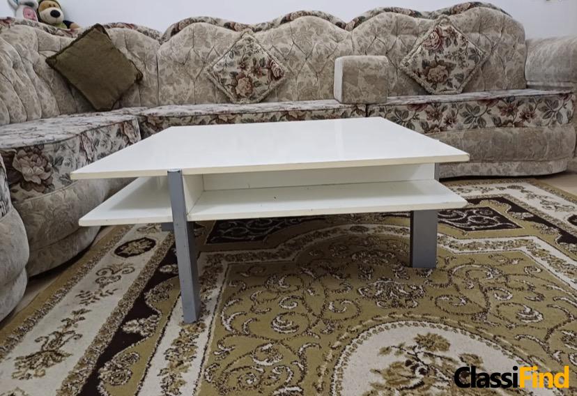 Elegant 12-Seater Used Sofa Set with Modern Coffee Table for Sale