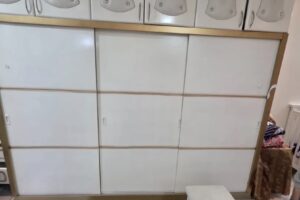 Luxury White and Gold Bedroom Set, Nearly New, for Sale