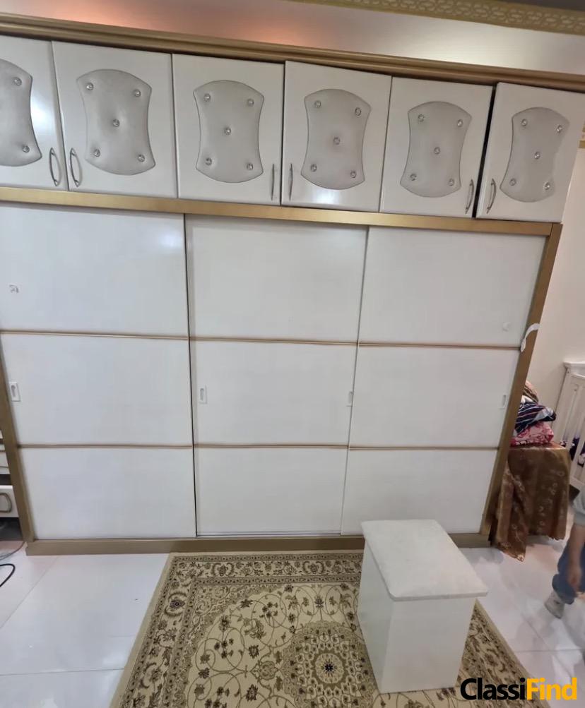 Luxury White and Gold Bedroom Set, Nearly New, for Sale