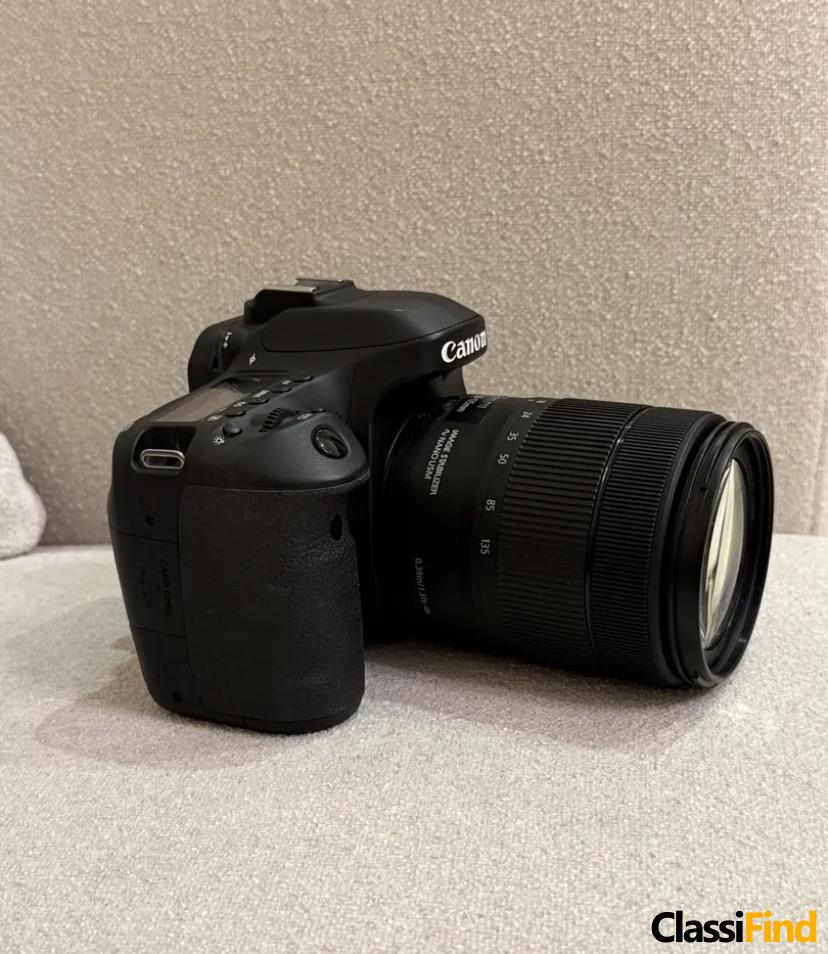 Canon 80D Camera – Lightly Used with 18-135mm Lens, Excellent Condition