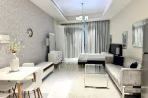 Spacious Studio for Rent in Seef with High Floor Sea View