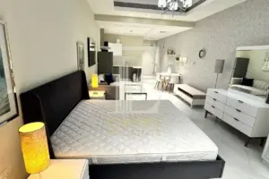 Spacious Studio for Rent in Seef with High Floor Sea View