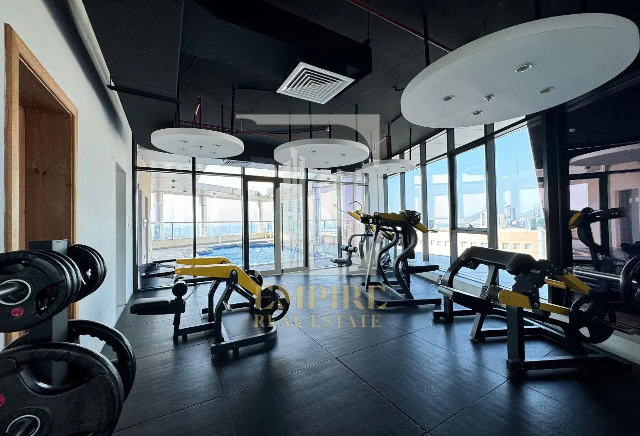 Spacious Studio for Rent in Seef with High Floor Sea View