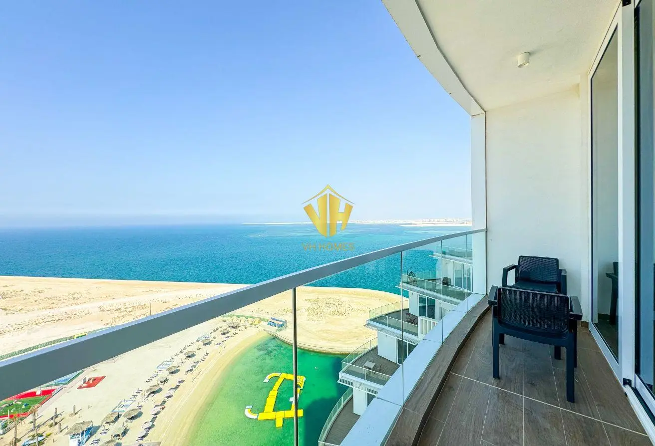 Spacious Seef Apartment for Rent | New, Sea View, Balcony, Beach Access, WiFi Included