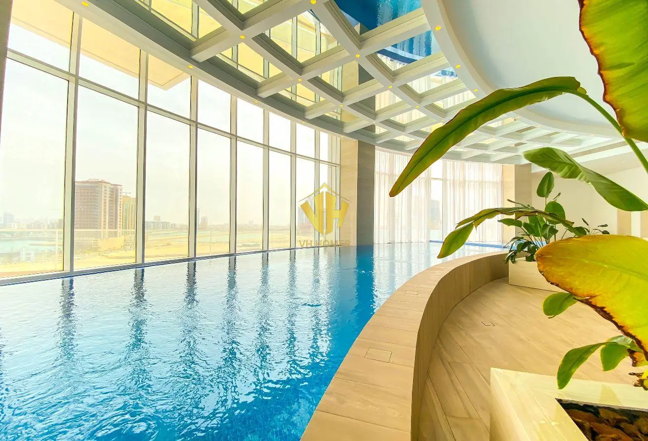Spacious Seef Apartment for Rent | New, Sea View, Balcony, Beach Access, WiFi Included