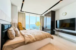 Spacious Seef Apartment for Rent | New, Sea View, Balcony, Beach Access, WiFi Included