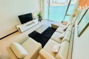 Simplistic Two-Bedroom Apartment with Open Sea View for Rent in Reef Island