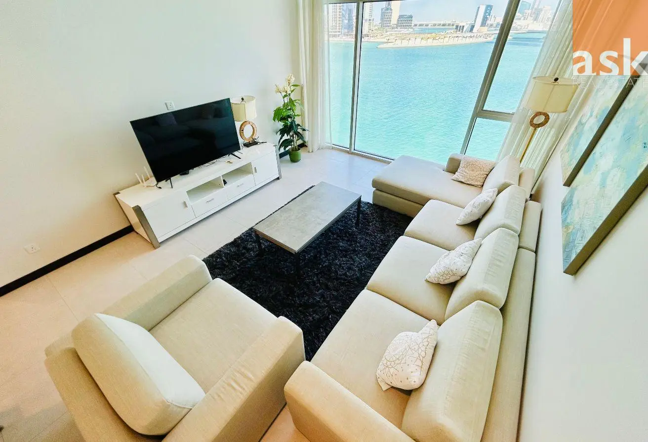 Simplistic Two-Bedroom Apartment with Open Sea View for Rent in Reef Island