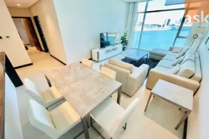 Simplistic Two-Bedroom Apartment with Open Sea View for Rent in Reef Island