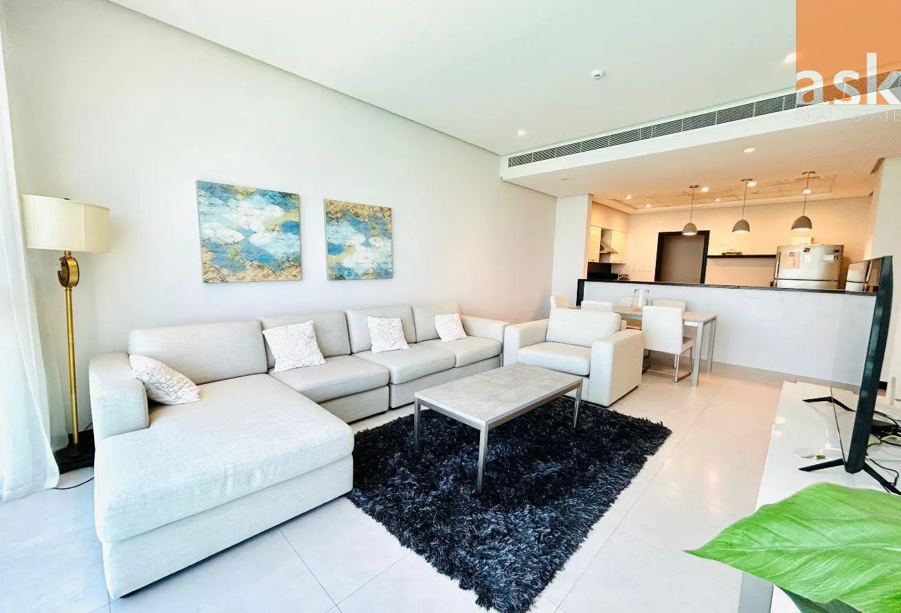 Simplistic Two-Bedroom Apartment with Open Sea View for Rent in Reef Island