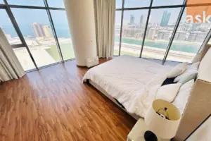 One-Bedroom Seef Apartment with Full Sea View for Rent