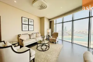 One-Bedroom Seef Apartment with Full Sea View for Rent