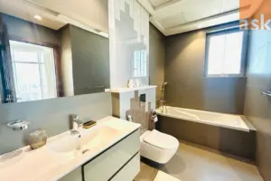 One-Bedroom Seef Apartment with Full Sea View for Rent