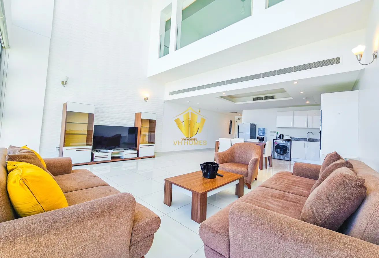 Spacious Sea-View Duplex Apartment for Rent in Al Juffair – Modern Design, Expansive Layout, Stunning Views