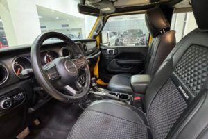 2021 Jeep Wrangler Sport – Yellow, 42,450 Km, 6 Cylinders, 3.6L Engine, Alloy Wheels, Sensors, Bluetooth, Push Button Start, Camera, Cruise Control, 5 Seats