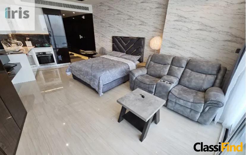 Spacious Sea View Studio with Private Balcony for Rent in Seef Area