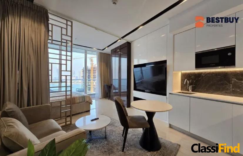 شقة استوديو حديثة للإيجار في مدينة الحديقة المائية، المنامة – موقع متميز ووسائل راحة