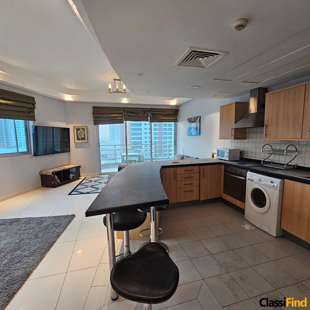 For rent an apartment in Amwaj, excellent location