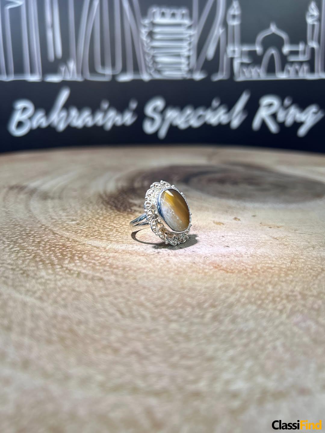 Stone – Aqeeq Origin – Yemen Italian silver ladies ring