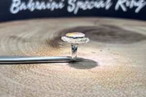 Stone – Aqeeq Origin – Yemen Italian silver ladies ring