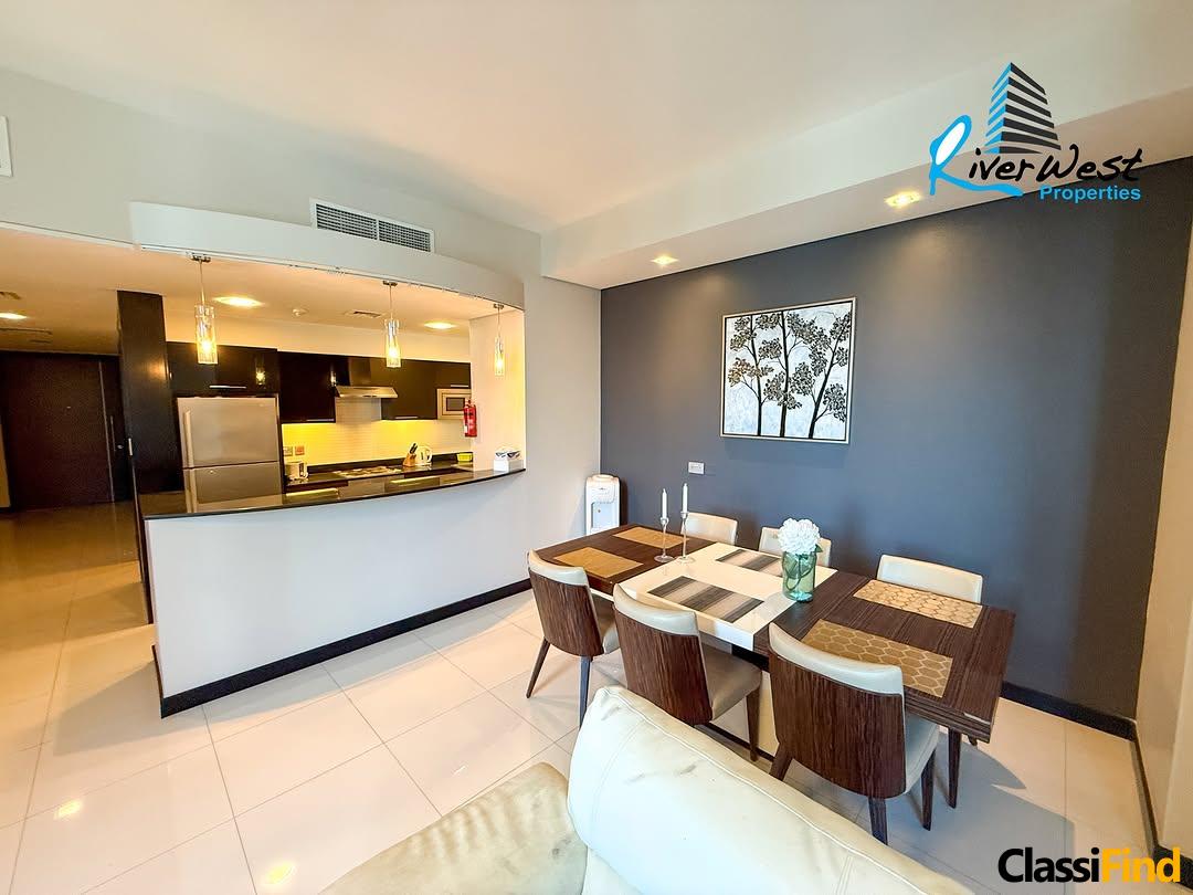 Spacious 1-bedroom haven with stunning city views in Juffair 🏙️