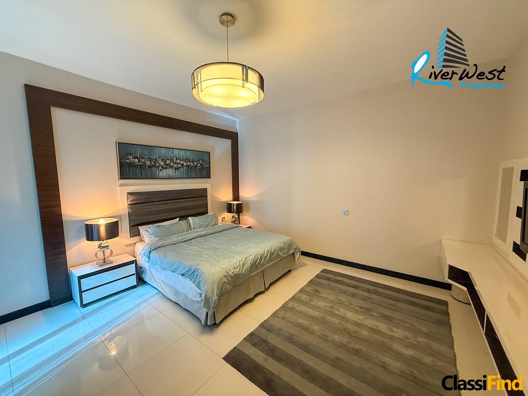 Spacious 1-bedroom haven with stunning city views in Juffair 🏙️