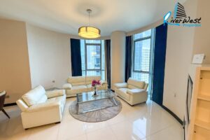 Spacious 1-bedroom haven with stunning city views in Juffair 🏙️