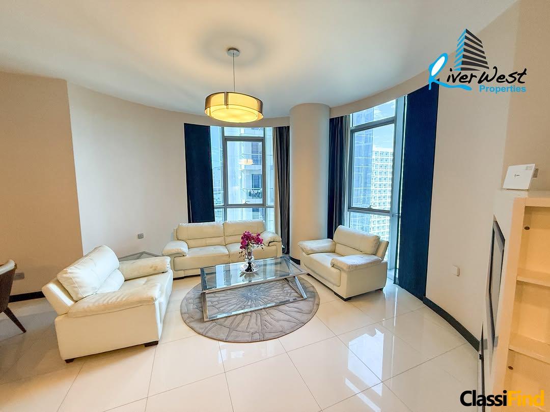 Spacious 1-bedroom haven with stunning city views in Juffair 🏙️