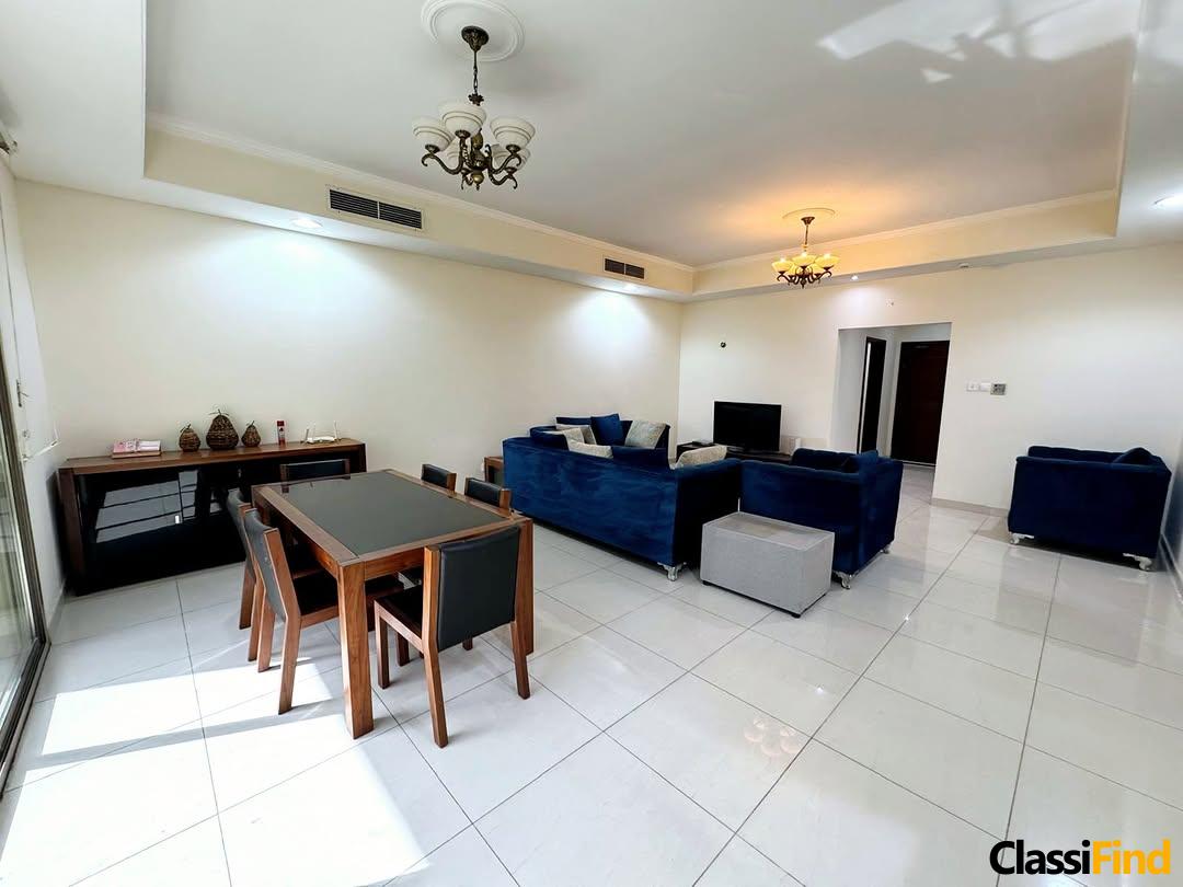 Spacious 2BR apartment in Juffair with maid room, store room, and 3 balconies — all in a premium high-rise with city views