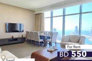 Experience refined living in this newly renovated high-floor 2-bedroom apartment in the heart of Seef, just steps away from City Centre Bahrain