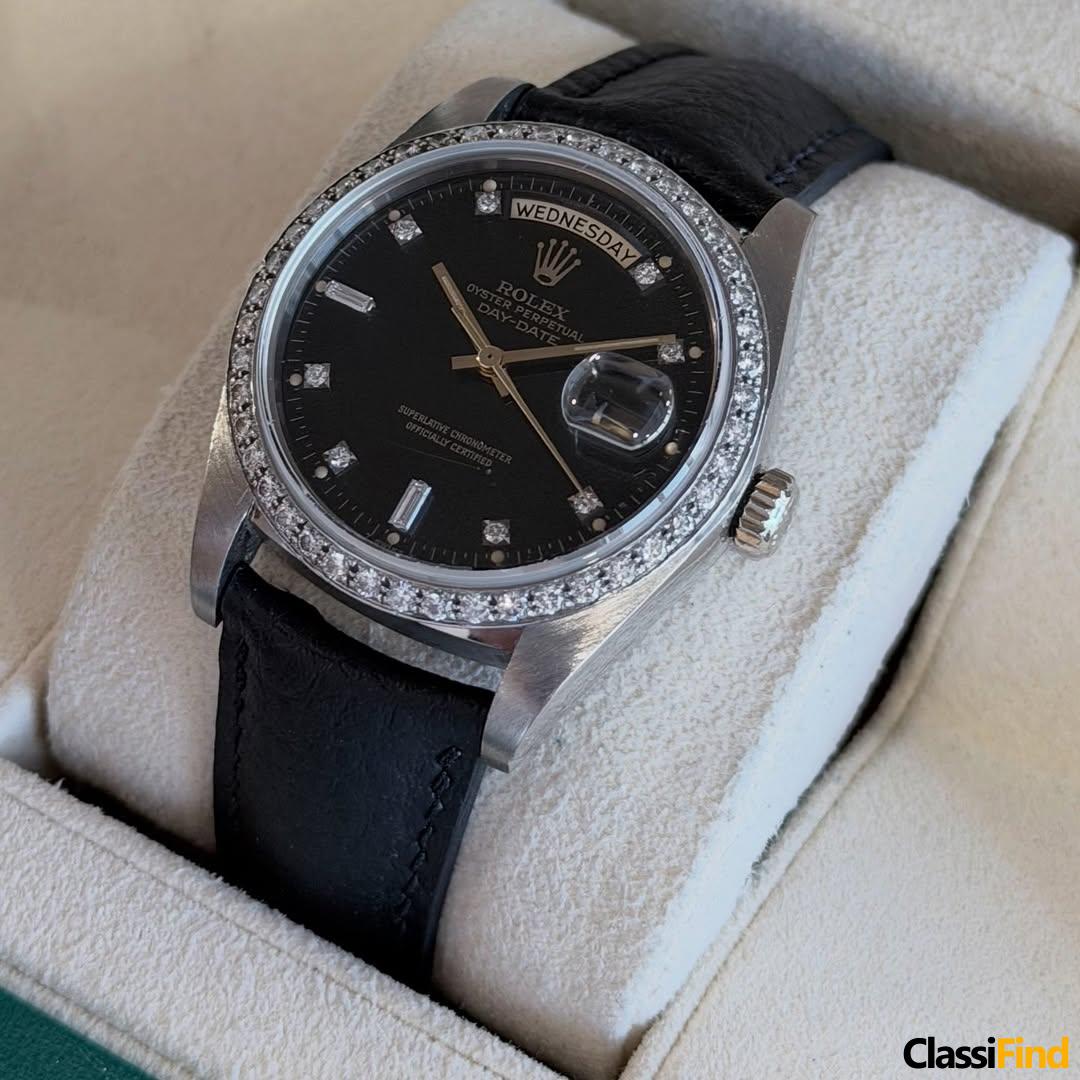 Rolex Day-Date White Gold & Diamonds Size: 36