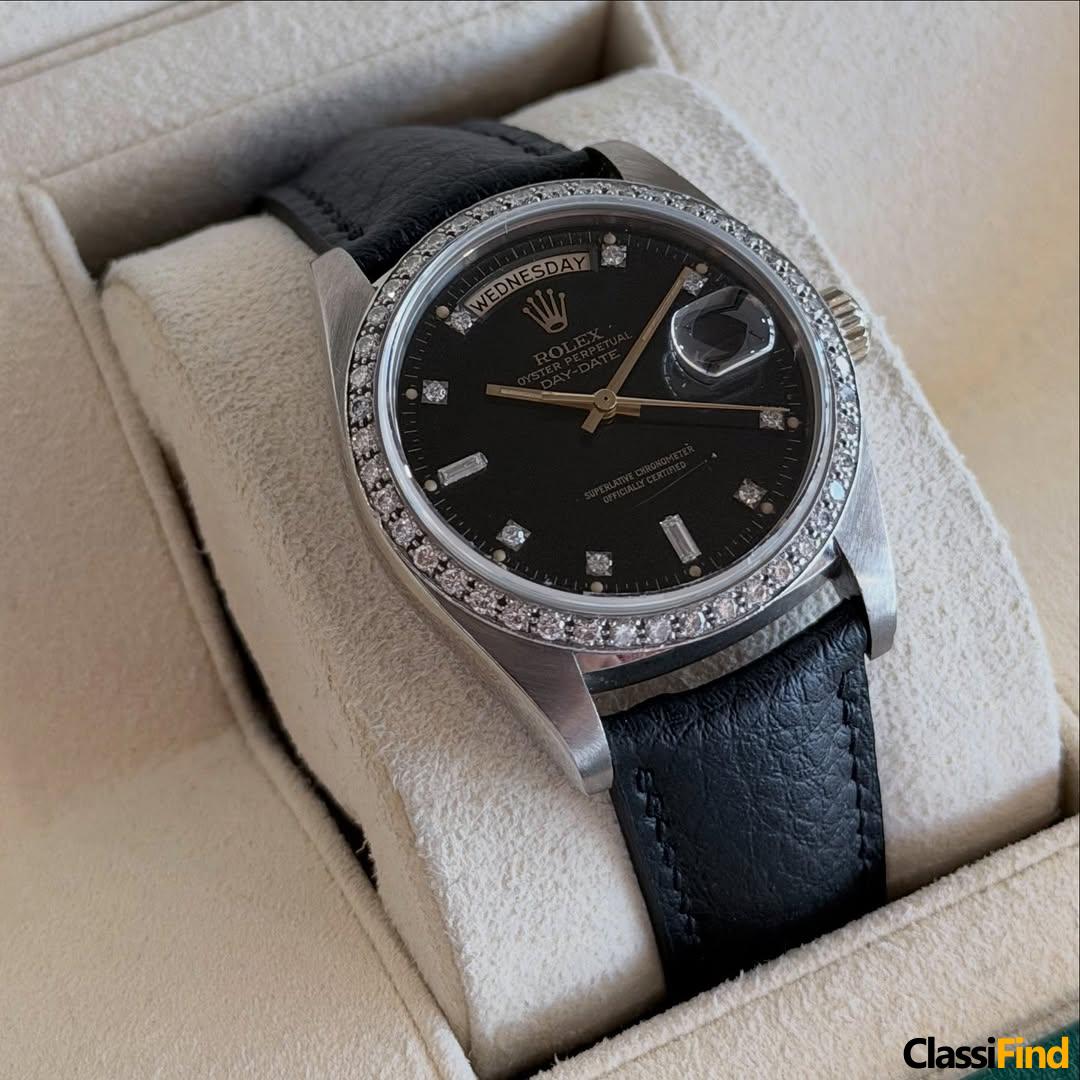 Rolex Day-Date White Gold & Diamonds Size: 36