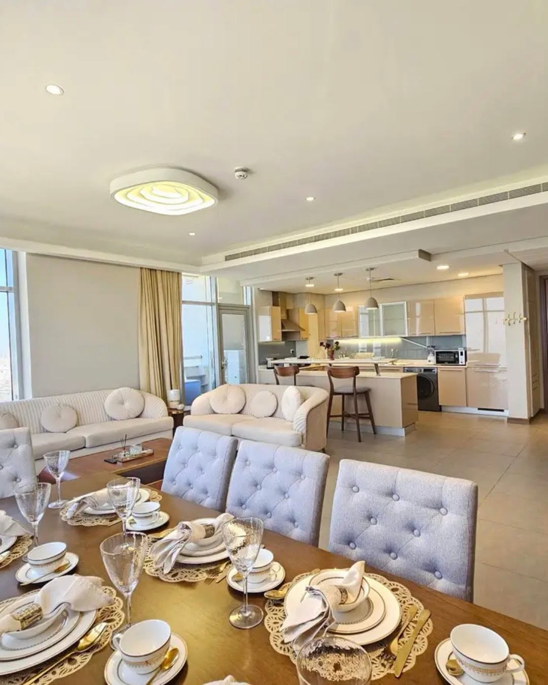 Experience refined living in this newly renovated high-floor 2-bedroom apartment in the heart of Seef, just steps away from City Centre Bahrain