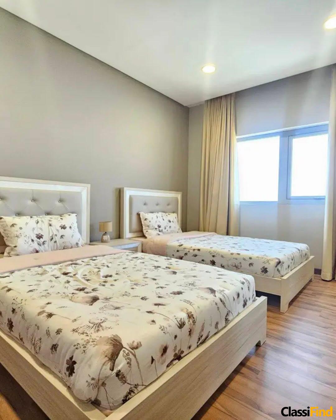 Experience refined living in this newly renovated high-floor 2-bedroom apartment in the heart of Seef, just steps away from City Centre Bahrain