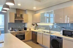 Experience refined living in this newly renovated high-floor 2-bedroom apartment in the heart of Seef, just steps away from City Centre Bahrain