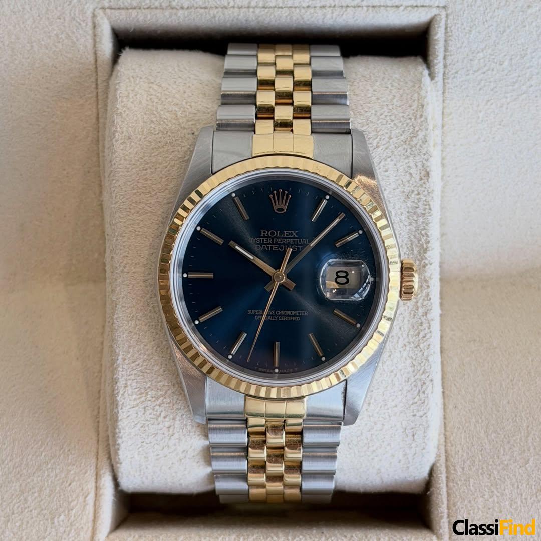 Vintage Datejust Steel & Yellow Gold Blue Dial
