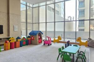 Experience refined living in this newly renovated high-floor 2-bedroom apartment in the heart of Seef, just steps away from City Centre Bahrain