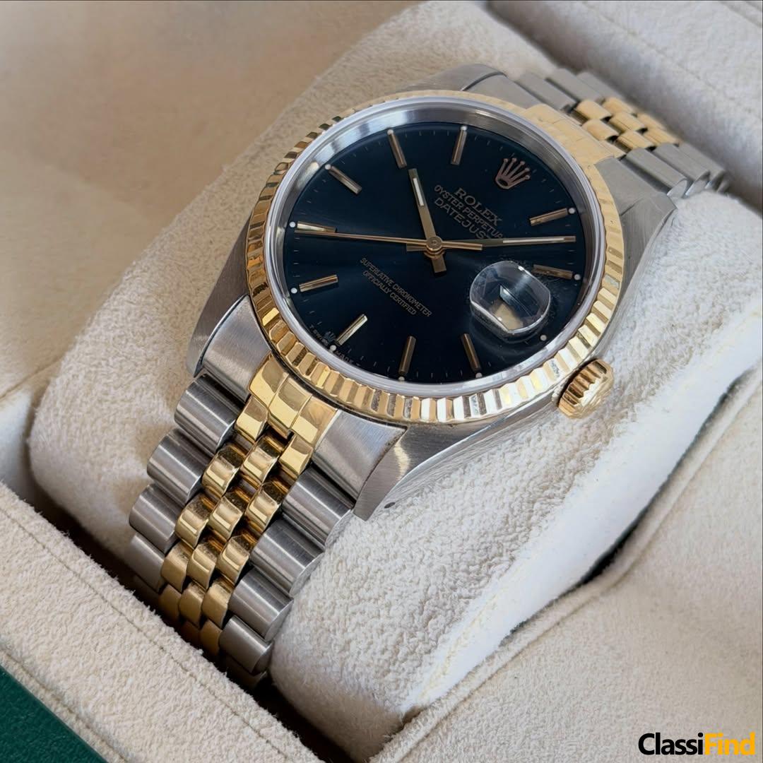 Vintage Datejust Steel & Yellow Gold Blue Dial