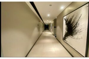 A luxurious, fully furnished studio apartment with a sea view