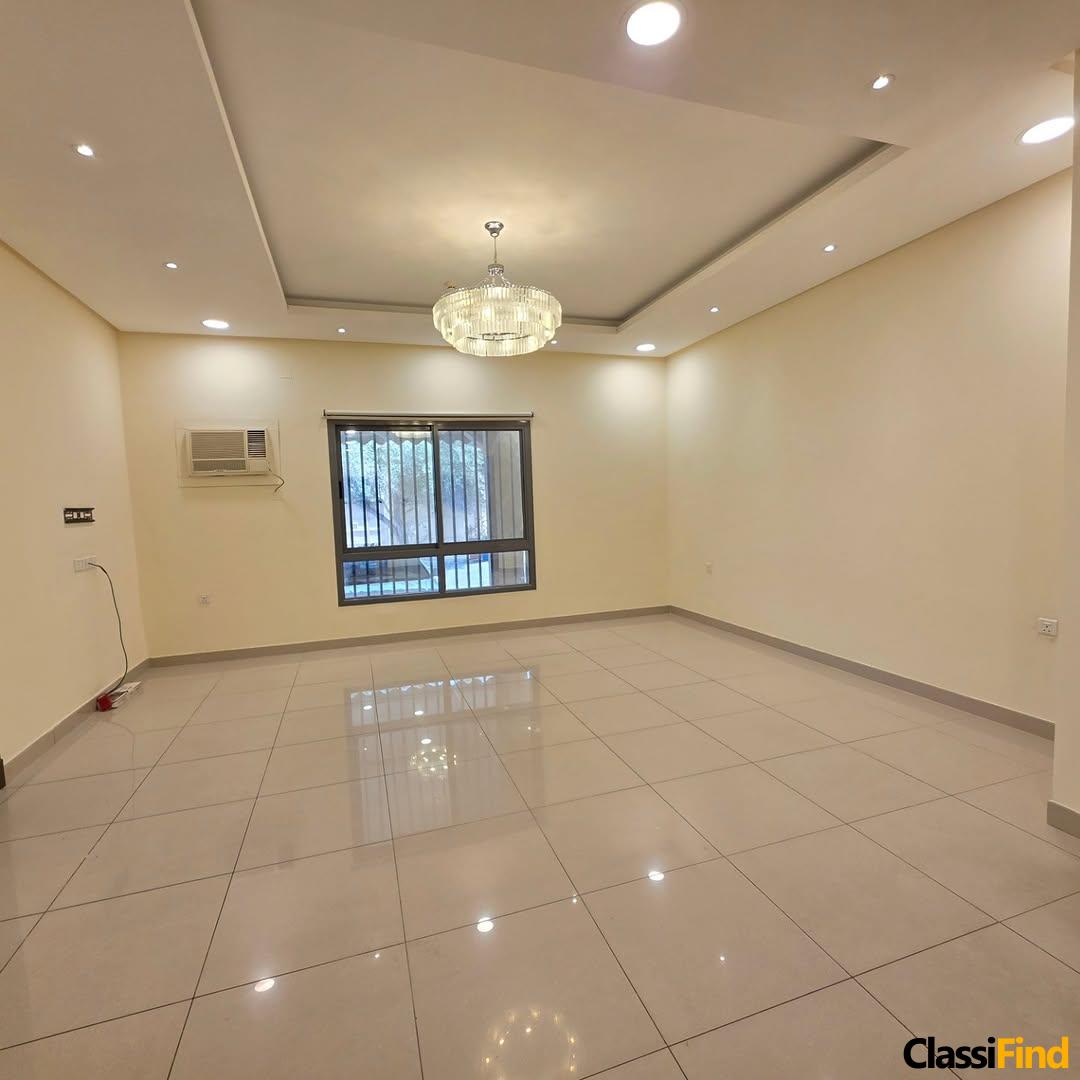 For rent: A large, luxurious apartment in Riffa, Abu Kuwara area. Prime location, close to all amenities. Semi-furnished.