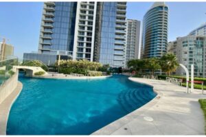 A luxurious, fully furnished studio apartment with a sea view